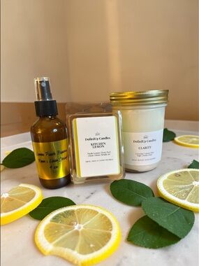 Sunlit Clarity Sanctuary Set | Lemon Wax Melts, Room Spray & Clarity Candle